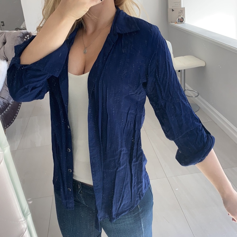 Blue Button Down - image 4